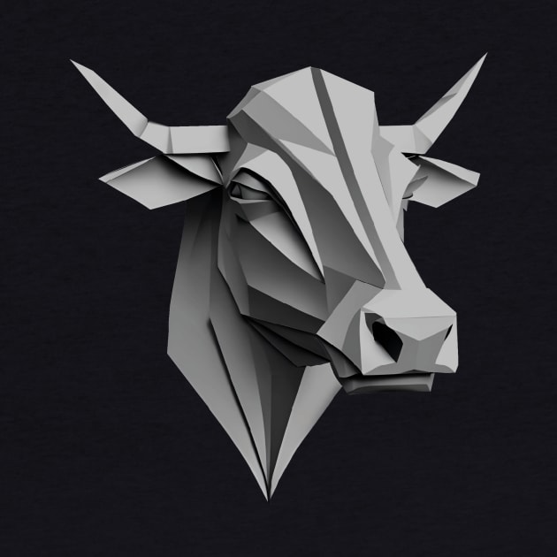 Cow head illustration by Marhcuz
